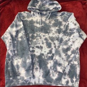 White and Grey Tie Dye Artist Union Hoodie